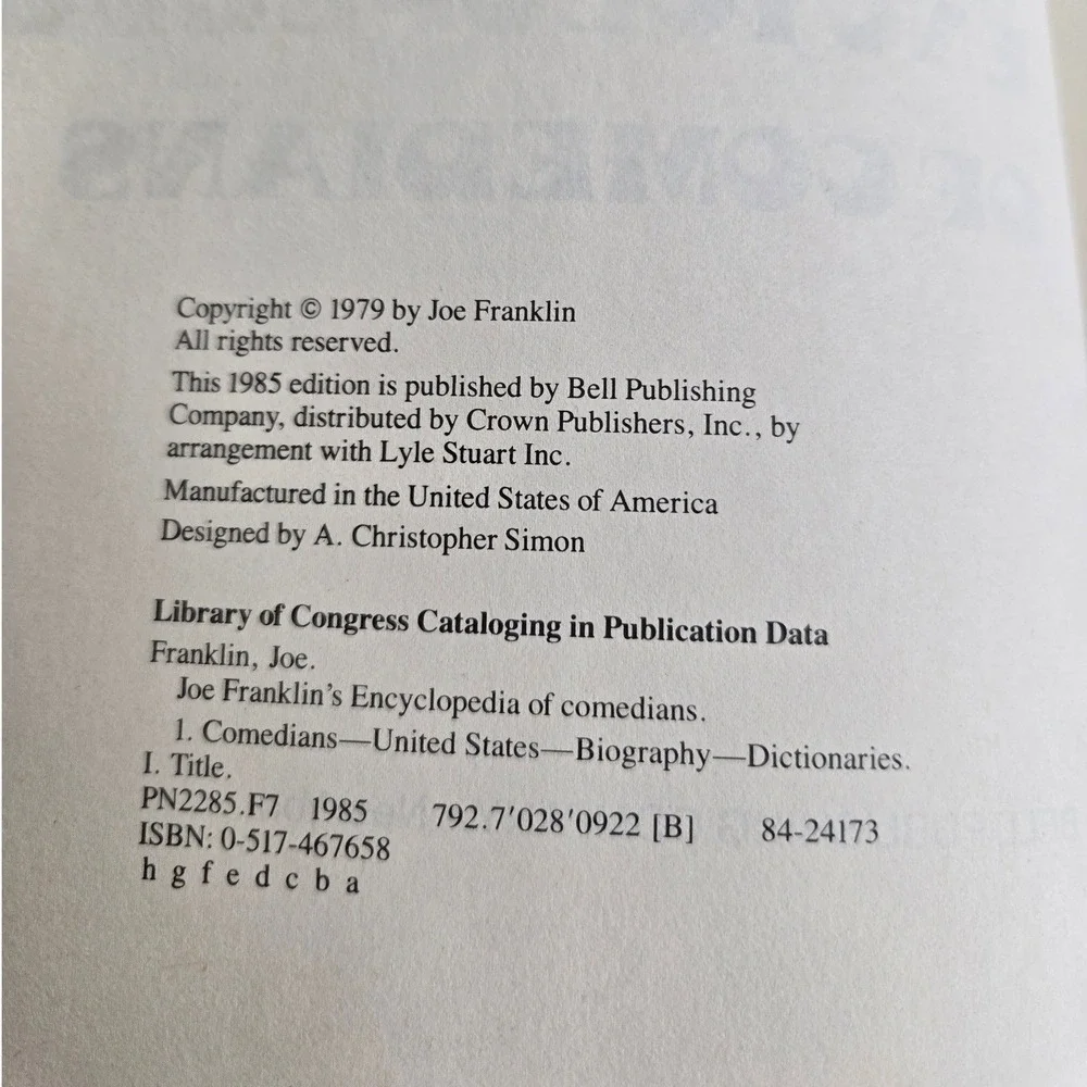 Bell Publishing Company joe franklin